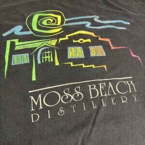 Vintage 90’s Moss Beach Distillery California Ocean XL No Tag Long Sleeve Shirt
